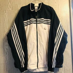 VTG 90s ADIDAS 3 Stripes Black & White Jacket